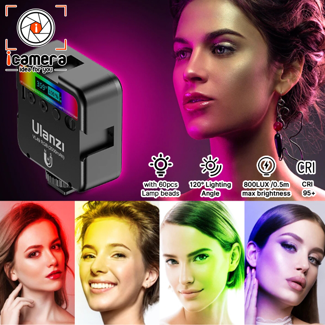 Ulanzi Led Ulanzi LED VL49 RGB 2500-9000K CRI>95 2000 mAh - ไฟ LED Video Light ไฟ ...