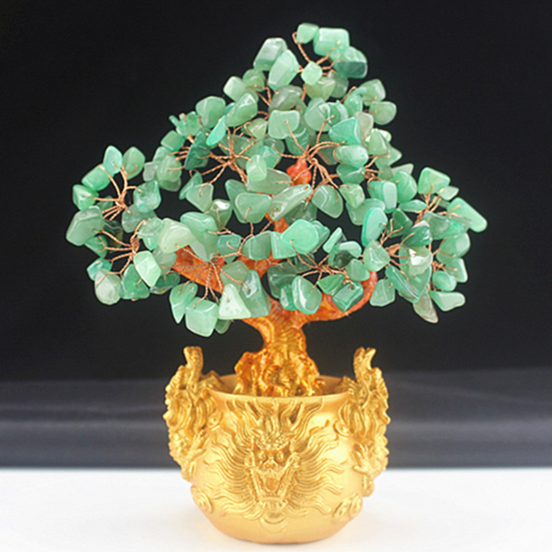 Hardware stones and crystals citrine quartz crystal gem money tree for holiday gift