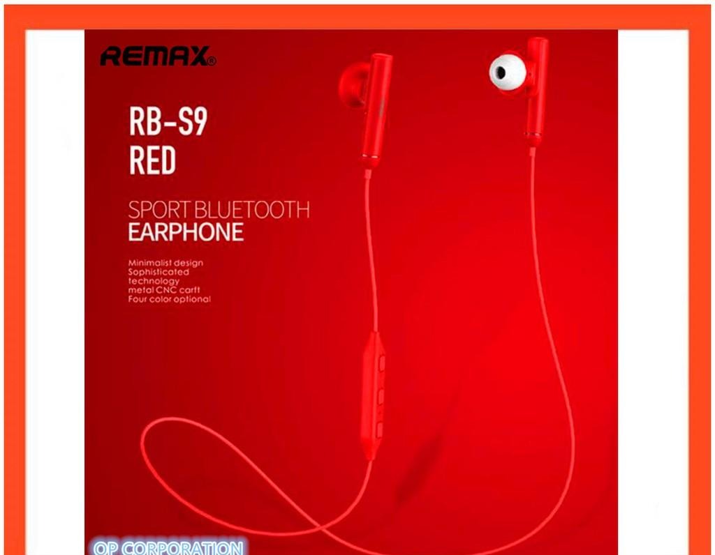 โปรโมชัน REMAX หูฟังบลูทูธ Bluetooth Sport Earphone HD Voice รุ่น RB-S9 ราคาถูก หูฟัง หูฟังสอดหู
