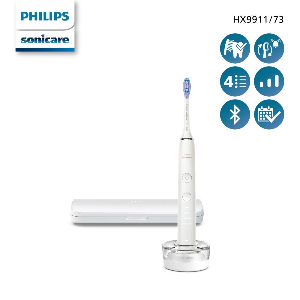 Philips Sonicare Series 9000 แปรงสีฟันไฟฟ้า Darwin White รุ่น HX9911/73 ราคา 8,806 บาท*ส่งฟรี