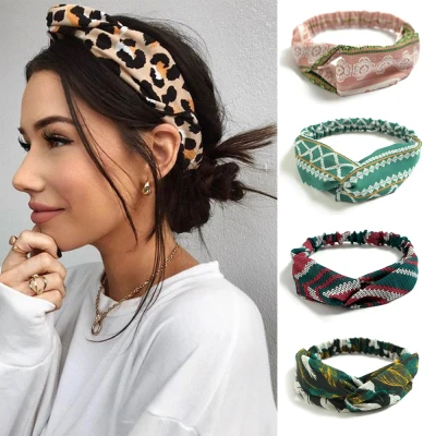 LONG10 Fashion Turban Cross Knot Head Wrap Bohemian Hairbands Girls Hair Bands Headbands for Women Ladies Headwear