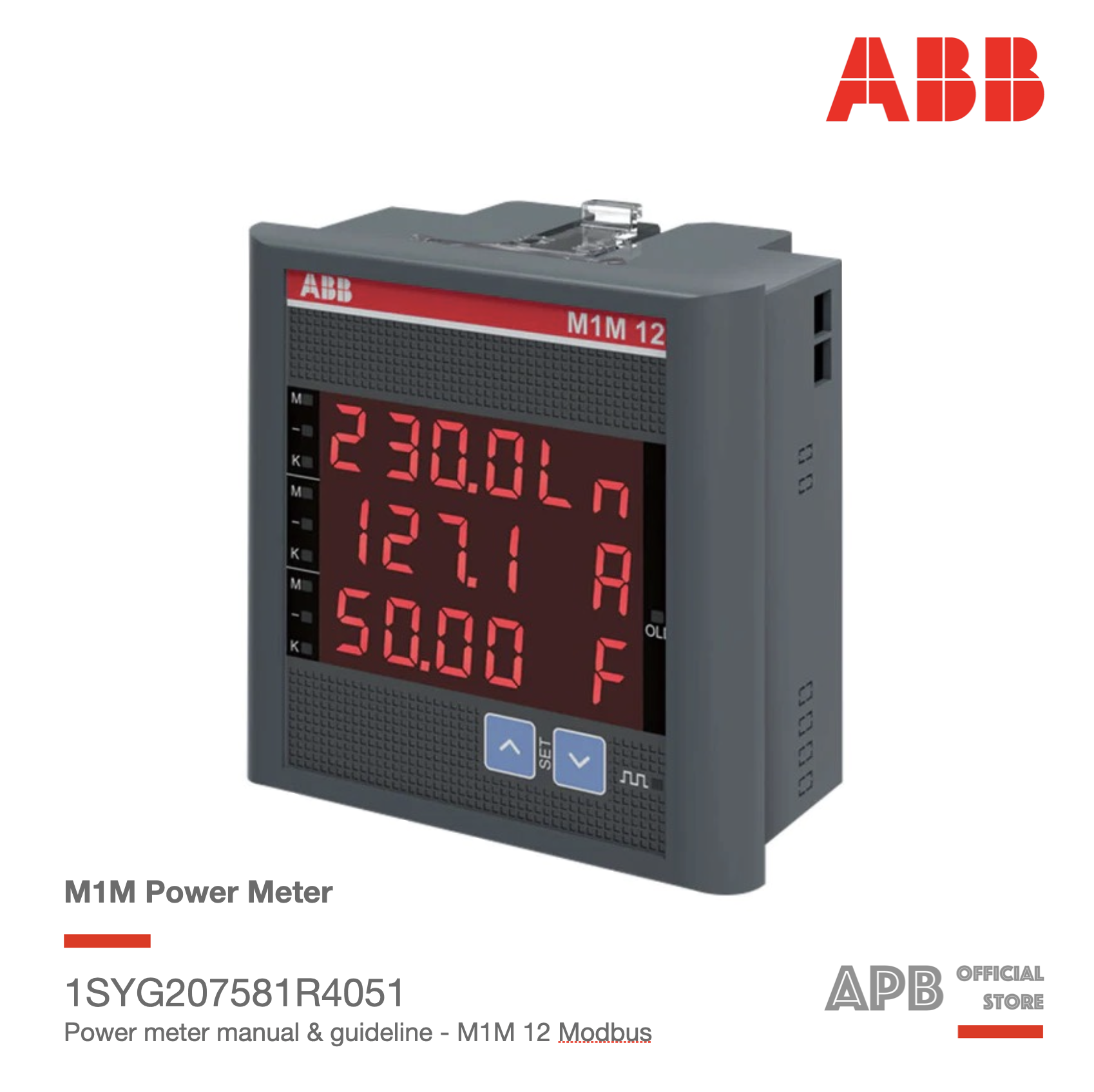 ABB M1M 12 Modbus เพาเวอร์มิเตอร์, Power meter manual RS485 Lazada.co.th