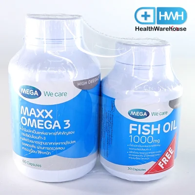 Mega We Care Value Set!! Max Omega 3 60 Capsules + Fish Oil 1000 30 Capsules