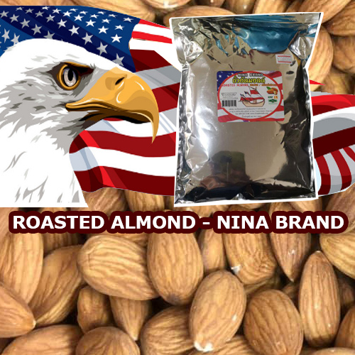 Roasted Almond 500g (NINA Brand) - อัลมอนด์อบ ตราเรือใบนินา พร้อมทาน (ถุง 500g) อบใหม่ๆหอมอร่อย/Roasted Almond