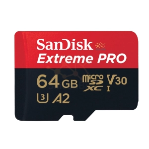 สินค้า SanDisk microSD Card Extreme Pro 64GB อ่าน 170MB/s เขียน 90MB/s (SDSQXCY_064G_GN6MA) ไมโครเอสดี การ์ด Memory Action Camera เมมโมรี่ กล้องแอคชั่น กล้อง โกโปร แซนดิส รับประกัน Lifetime