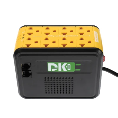 เครื่องปรับแรงดันไฟฟ้า DK AVR-800 สีเหลือง 800VA/400Watt (Stabilizer)