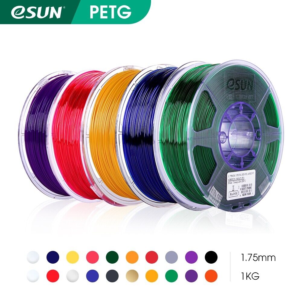 ESUN PETG Filament 1.75mm, 3D เส้นใยพลาสติก เครื่องพิมพ์สามมิติ 1KG