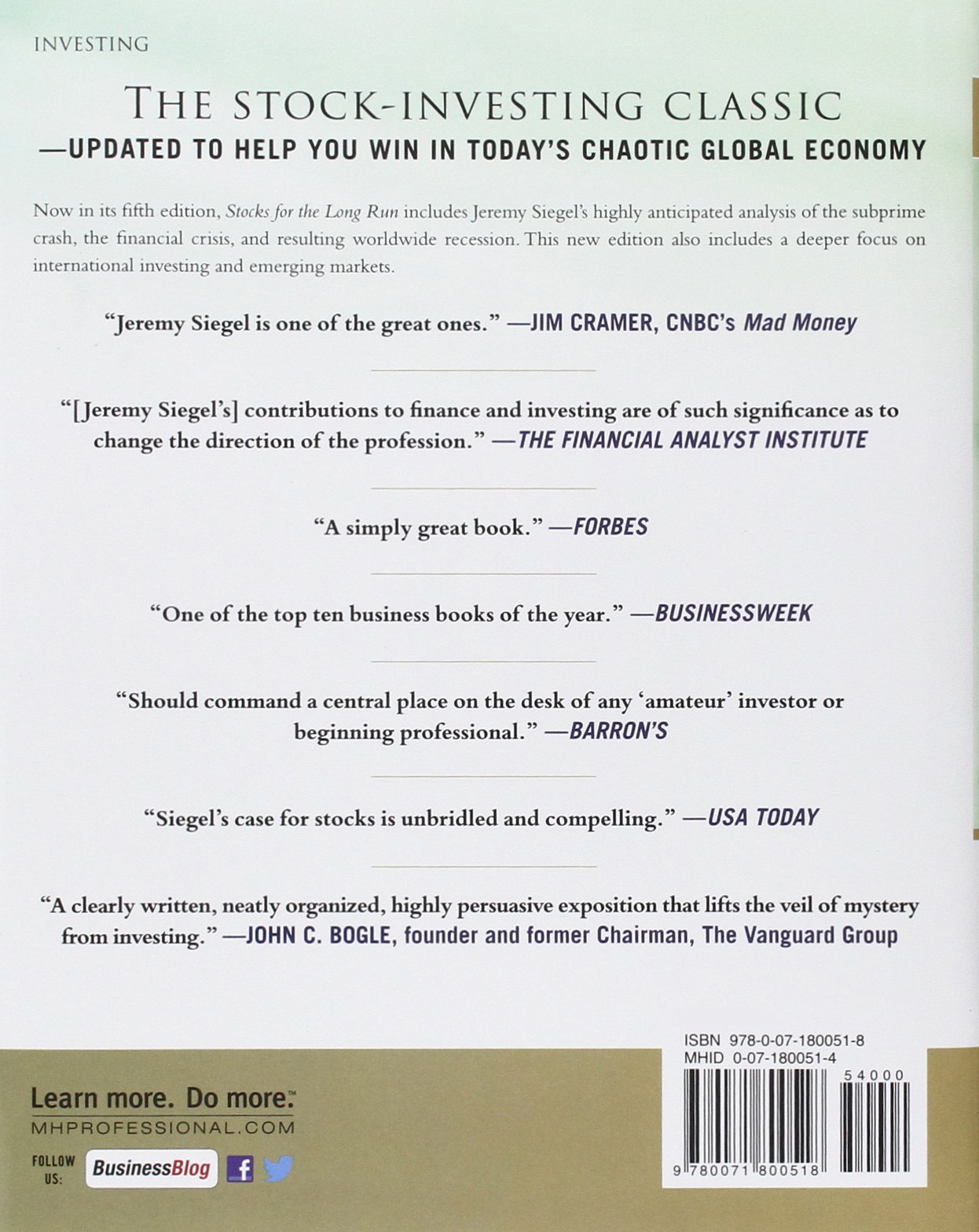 Stocks for the Long Run The Definitive Guide to Financial Market