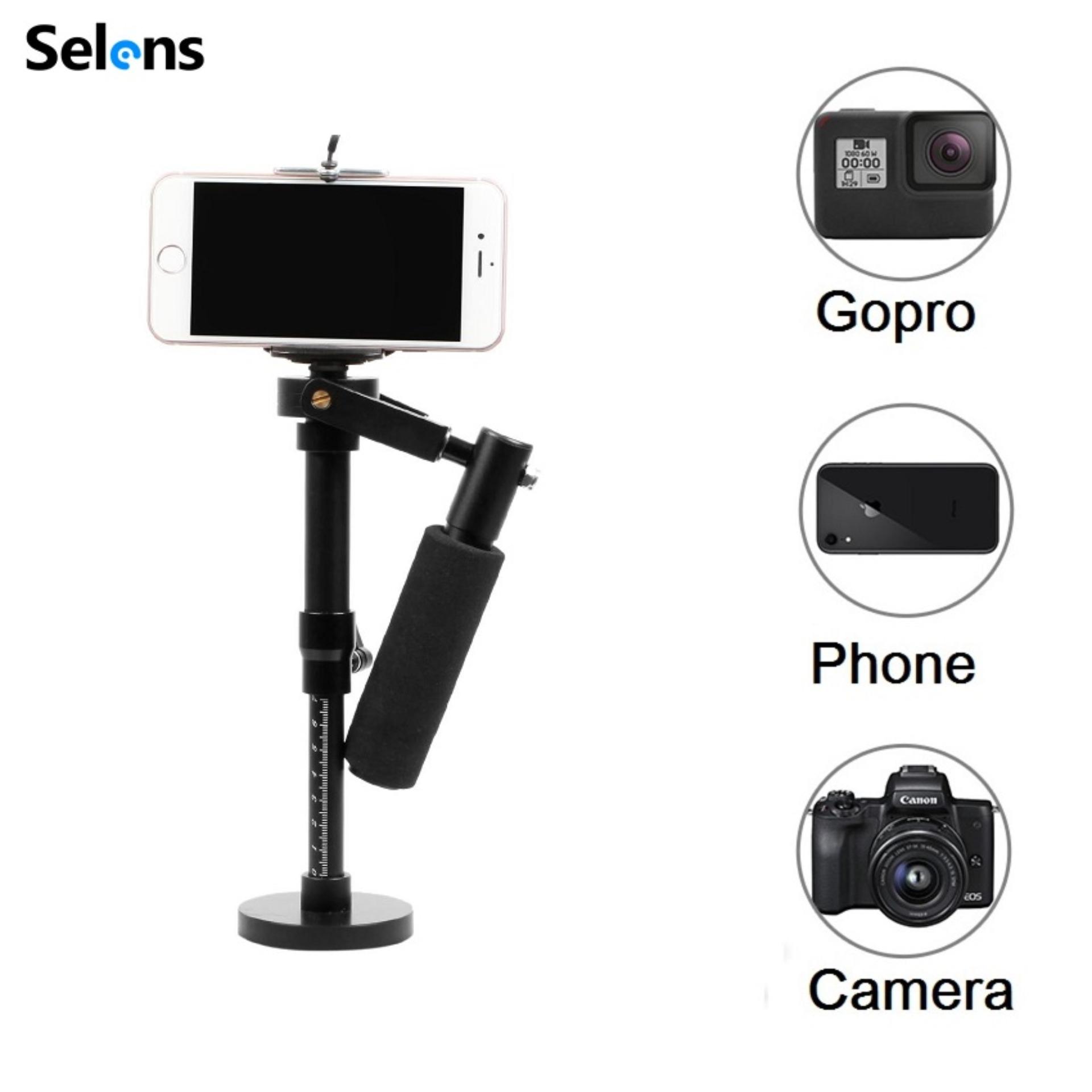 Selens Adjustable Handheld Steadicam Gimbal Stabilizer for Cellphone Phone DSLR Dji Osom Action GoPro SJCAM Camera ForVideo Vlog Live Vlogging