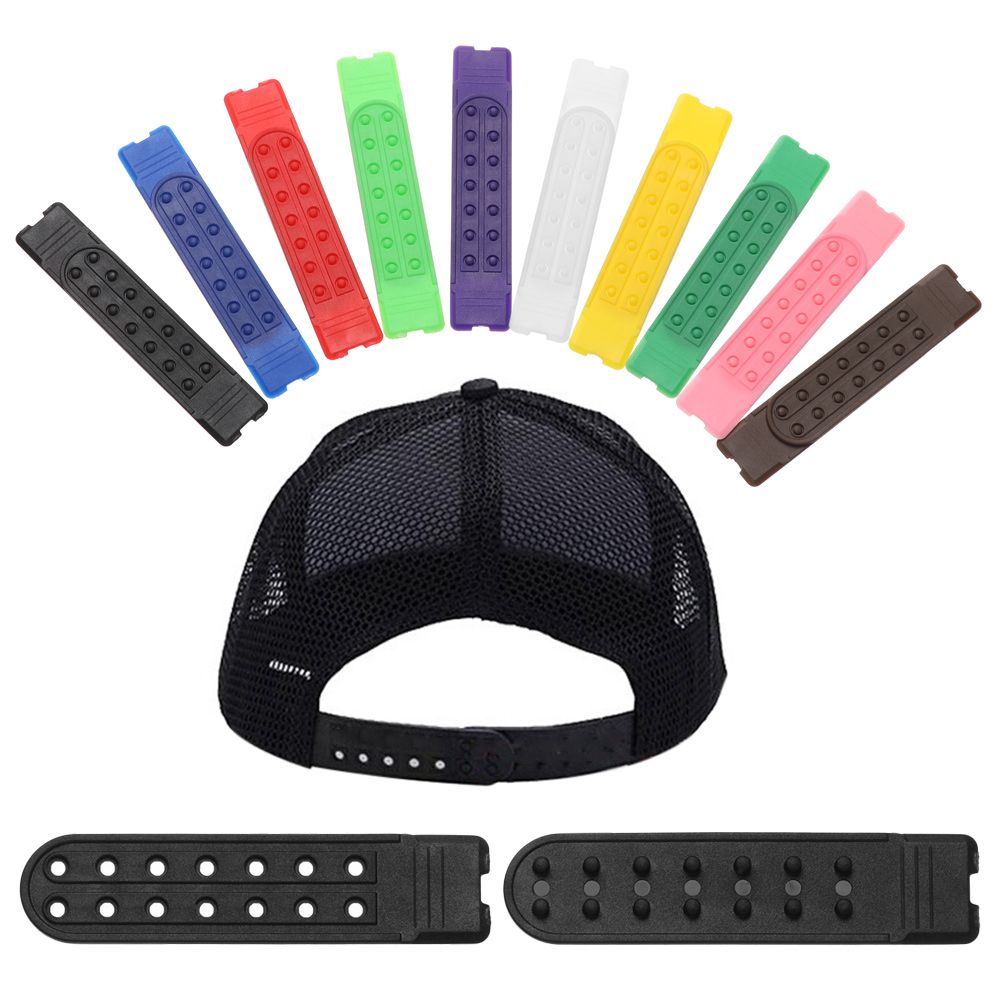 5 Sets Snapback Strap Colorful Replacement with 14 Holes Hats