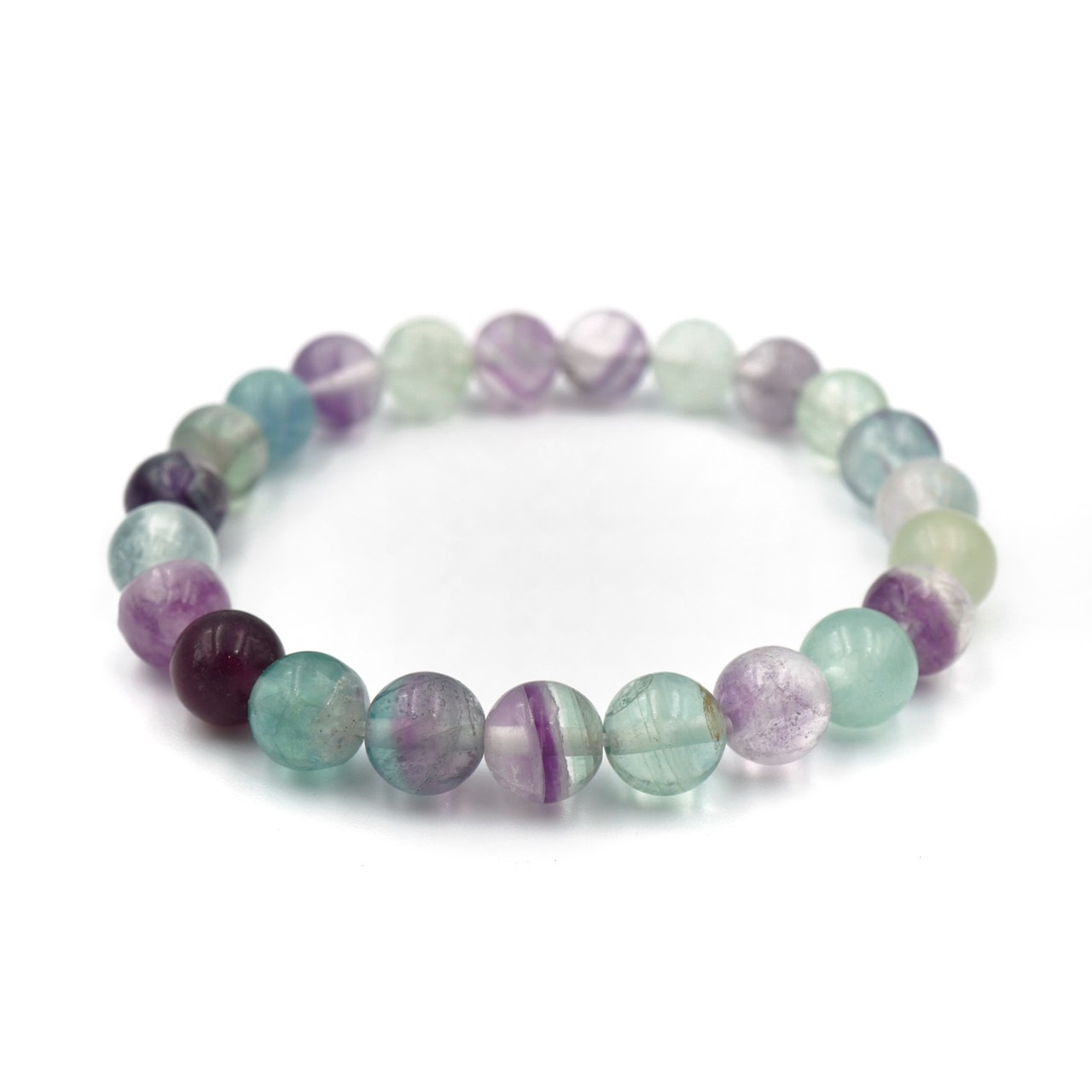 FLUORITE ฟลูออไรต์ ขนาด 8 มม. สร้อยข้อมือหินแท้ by siamonlineshop