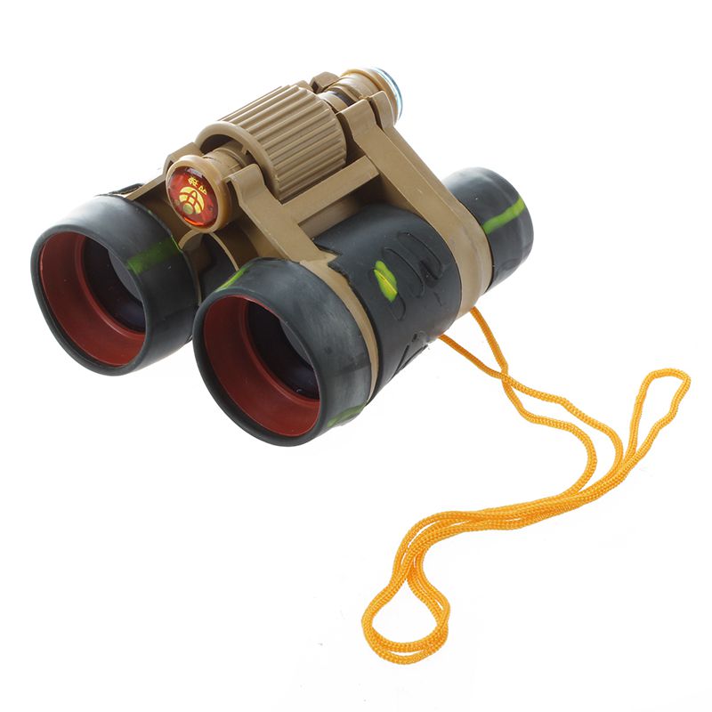 Children Kid Army Green Foldable 3X Binocular Telescope Toy