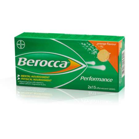 Berocca วิตามินรวมรสส้ม (15เม็ด x 2กล่อง)