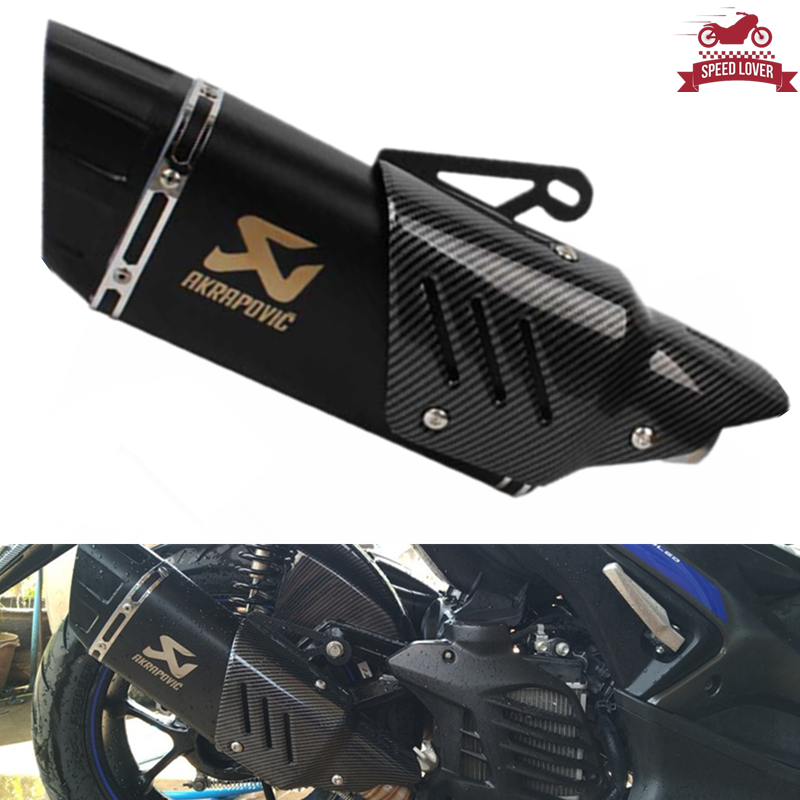 ท่อรถมอไซค์ ท่อ akrapovic ท่อผ่าเวฟ110i ปลายท่อแต่ง ปลายท่อ2 นิ้ว ใช้ได้ทุกรุ่น HONDA MSX/PCX/Wave 110i YAMAHA XMAX/aerox/R15/NMAX suzuki smash 110/gd110（จัดส่งฟรี）