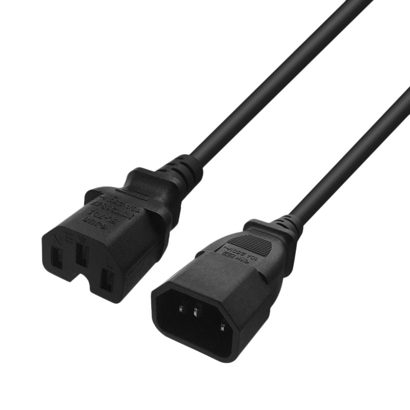 Power Adapter Cable, C14 to C15 Product Word Revolution Product Letter with Groove Power Extension Cable