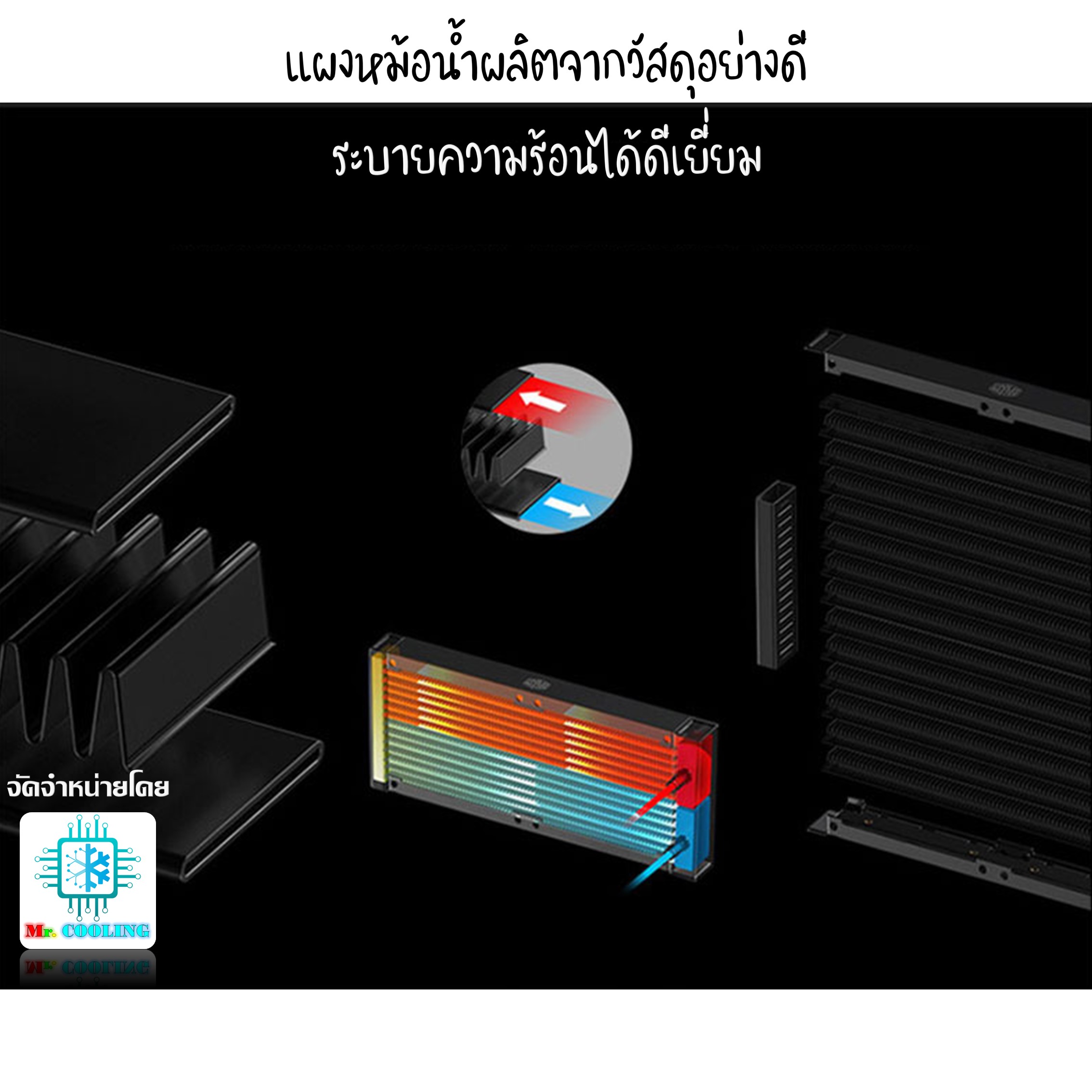 ชุดน้ำระบบปิด2ตอน ไฟRGB ระบายความร้อนCPU Water Cooling 240 RGB for CPU