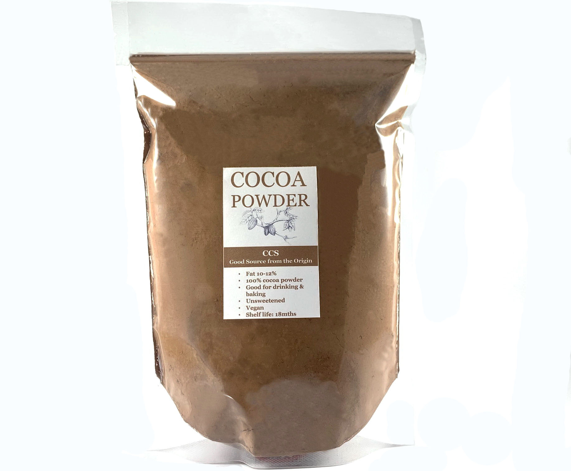 ผงโกโก้ CCS 100%  P1 ขนาด 500 กรัม รุ่นพรีเมี่ยม ราคาพิเศษ Premium Cocoa Powder 500g Special price