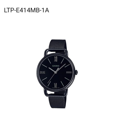 Casio แท้??% นาฬิกาผู้หญิง รุ่น LTP-E414MB-1A สายสีเมทัลรมดำ Casio แท้??% นาฬิกาผู้หญิง รุ่น LTP-E414MB-1A สายสีเมทัลรมดำ