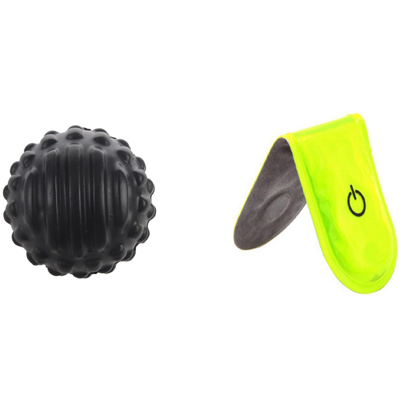Pu Foam Bump Fascia Ball Muscle Relaxation Fitness Massage Ball with Outdoor Sports LED Safety Light