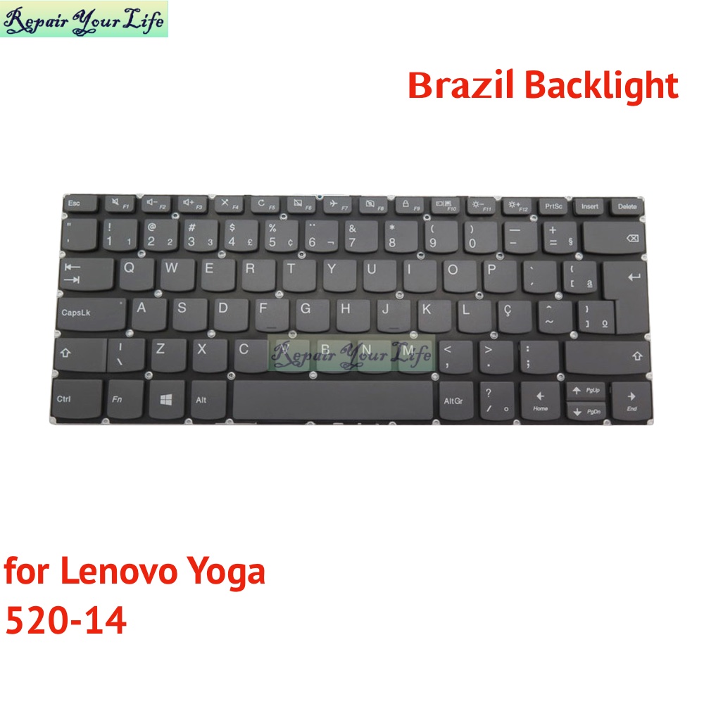 PT-BR Brazil UK US Backlit Keyboard For Lenovo Yoga 520