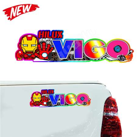 สติ๊กเกอร์แต่งรถยนต์ VIGO  1 ชุด มี 2 ชิ้น สติ๊กเกอร์แต่งรถยนต์กระบะ HILUX ViGO