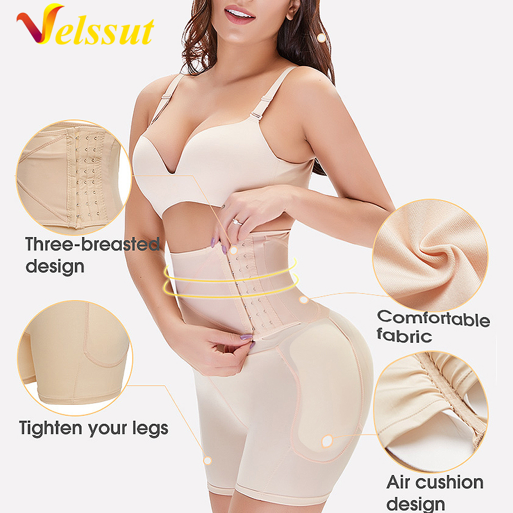 Velssut Bodysuit Shapewear For Women With Pad Tummy Control Body Shaper  Seamless Butt Lifter Vest Slimming Underwear Under Dress