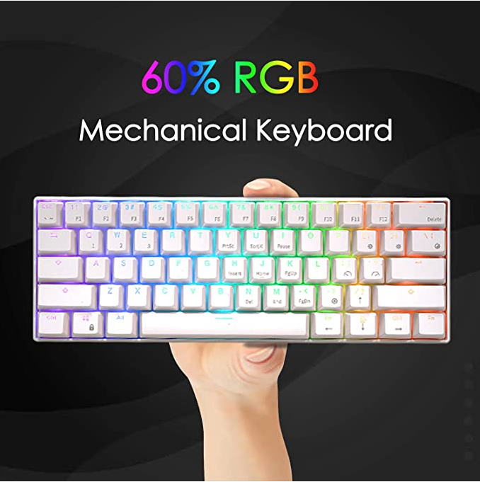 RK61 Bluetooth คีย์บอร์ด gaming keyboard Mechanical คีย์บอร์ด 61 Keys RGB Backlight ชนะ / Android / iOS