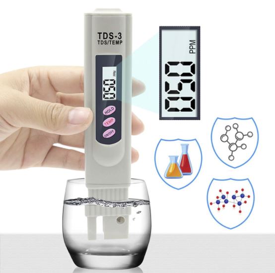ที่วัดค่าน้ำ PH ปากกาวัดน้ำ วัดค่าน้ำดื่ม ตรวจวัดค่าน้ำ TDS-3 วัดค่าสารละลายในน้ำ แถมแบตเตอรี่ ใช้งานได้ทันที Alizselection