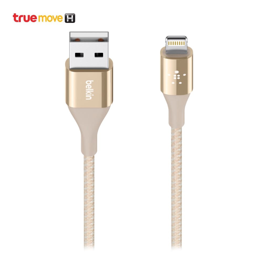 Belkin สายชาร์จ Lightning to USB สำหรับ iPhone/iPad สีทอง TRUE