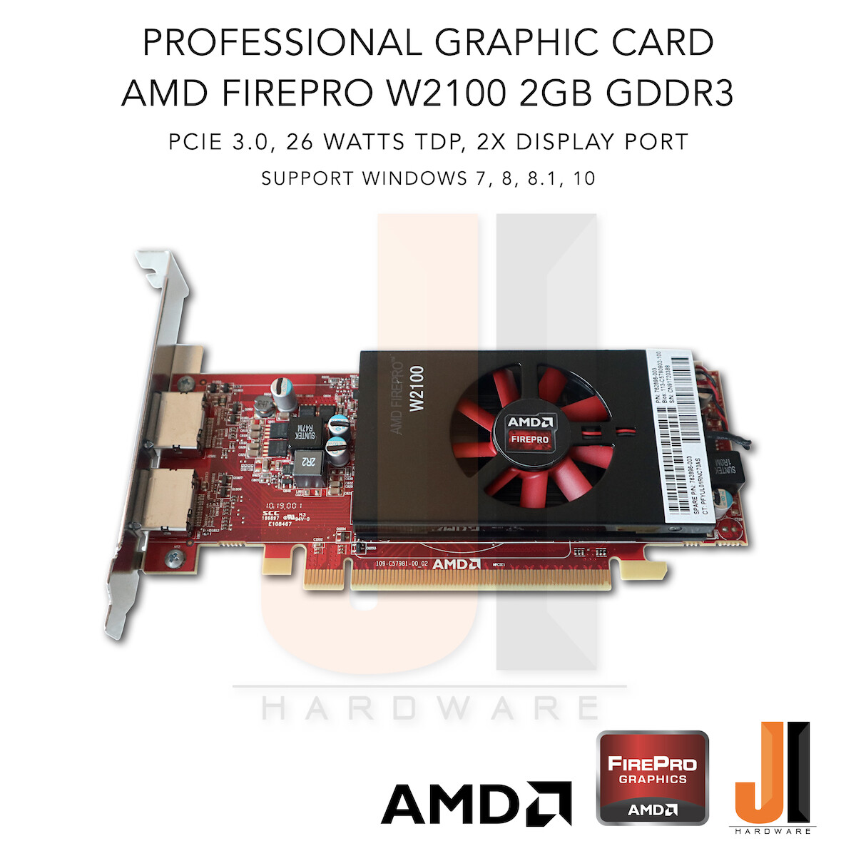 エーキューブ AMD FirePro W2100 2GB PCIe グラフィックスボード