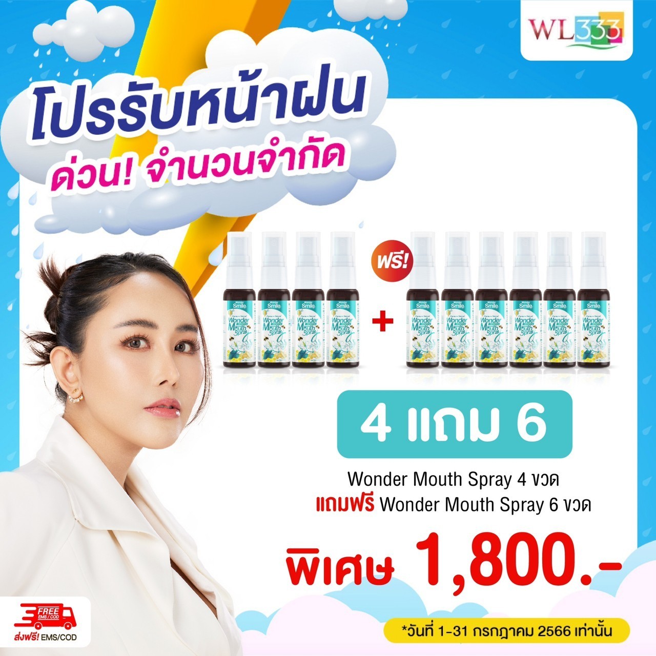 ผลิตภัณฑ์ความงามและการดูแลผิว Wonder Smile Wonder Mouth Spray 20 มล. 4 แถม 6 [ของแท้]
