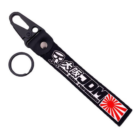 พวงกุญแจ งานผ้า ลาย แต่งแนวญี่ปุ่น ดวงอาทิตย์อุทัย NEW Motorcycle Strap Key Ring Metal Keyring For JDM Japanese With Hanging Buckle