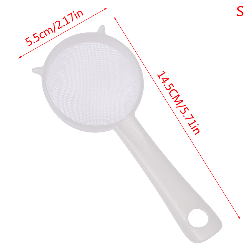 [Sirola] Kitchen Handheld Plastic Screen Mesh Tea Leaf Strainer Flour Sieve Colander