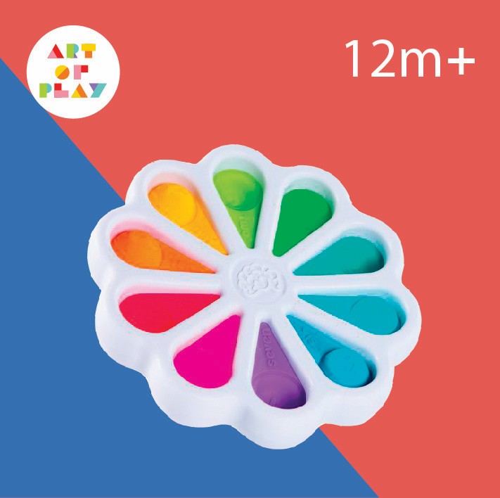 Dimpl Digits - ของเล่น Sensory ปุ่มกดซิลิโคน 2 ด้าน ฝึกกล้ามเนื้อมัดเล็ก และ ได้เรียนรู้เรื่องสี และ ตัวเลข เหมาะสำหรับอายุ 12 เดือนขึ้นไป