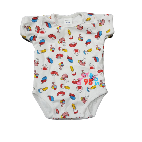 BABYKIDS95 (0-3 เดือน) บอดี้สูท เด็ก ชุดเด็ก เสื้อผ้าเด็ก Body suite Romper for Baby or Infant 0-3 months old ( 3M THR )  สีวัสดุ THR21