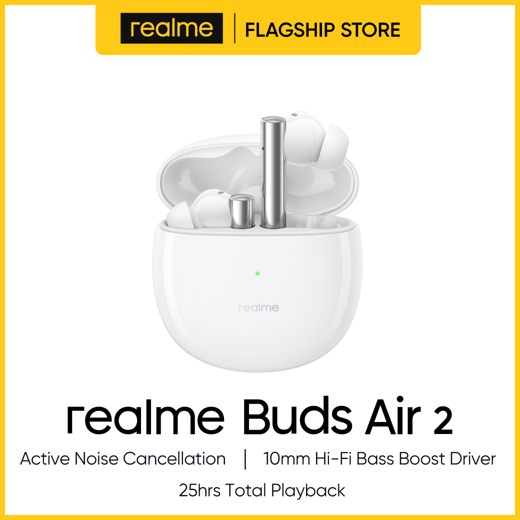 realme Buds Air 2, Noise Canncellation, ใช้งานได้ยาวนาน 25 ชั่วโมง
