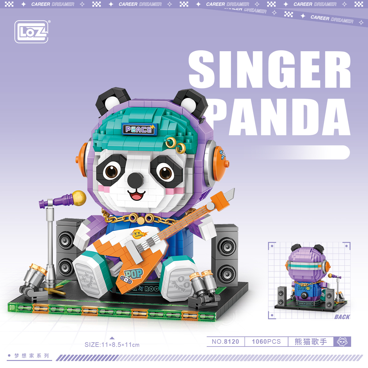 LOZ นาโนบล็อก Panda มีให้เลือก 3 แบบ Spaceman Panda Artist Panda Singer ...