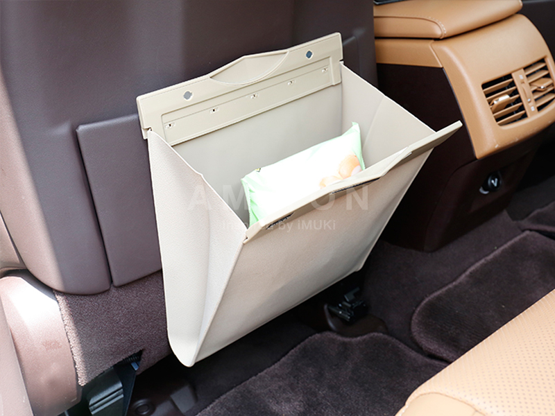 ถังขยะแบบแขวนในรถยนต์พับเก็บได้ ถังขยะแบบกันน้ำ ถังขยะพับเก็บได้แบบแขวนหลังเบาะรถยนต์ Car Garbage Bag