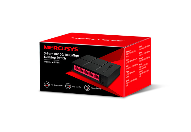 Mercusys S105G M(Powered by TP-Link) 5-Port Gigabit 10/100/1000 Mbps Desktop Network Ethernet LAN Switch