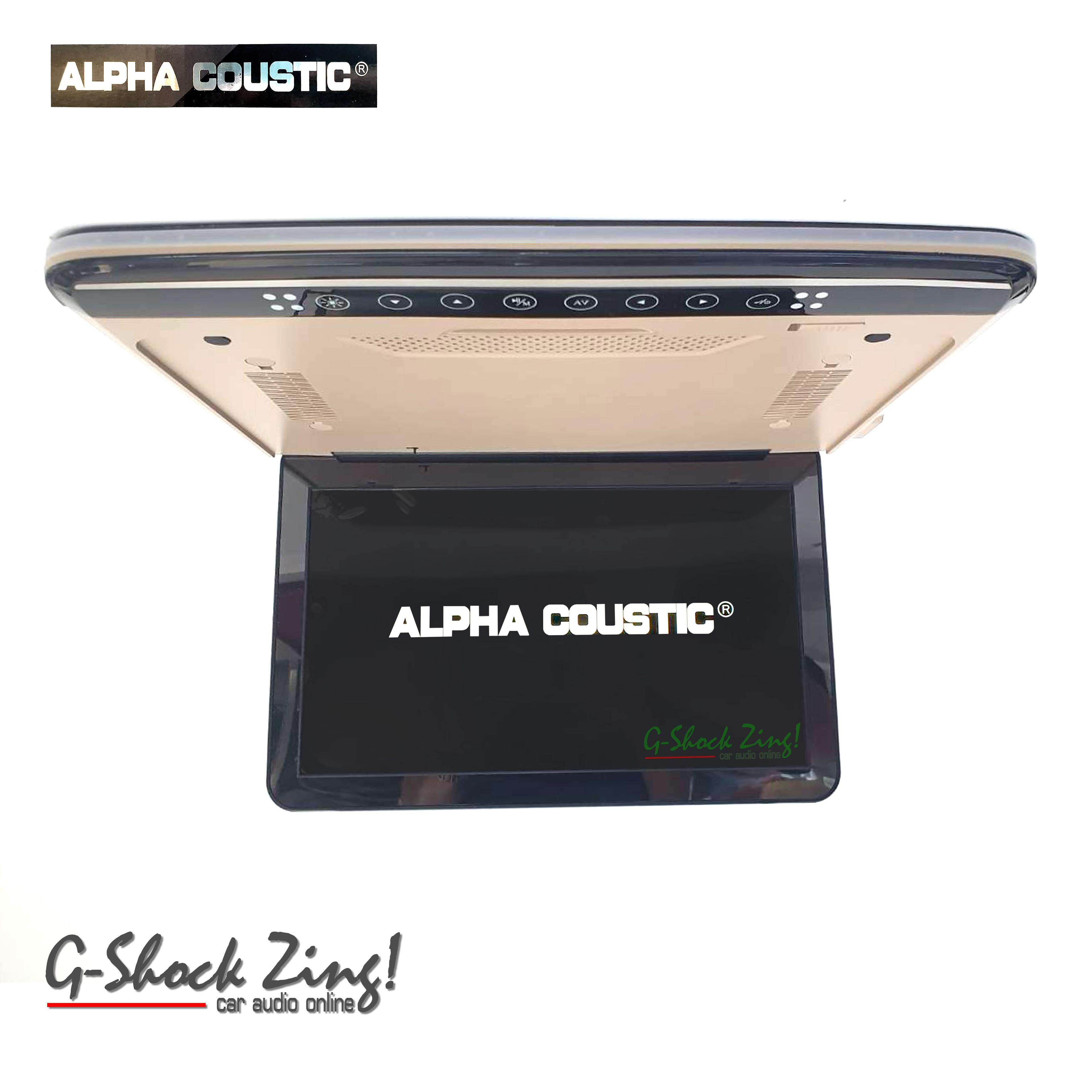 ALPHA COUSTIC Roofmount Monitor เครื่องเสียงรถยนต์ จอเพดานติดรถยนต์ ขนาดจอ 13.3นิ้ว HDMI IN /USB SLOT/SD SLOT (สี Beige)