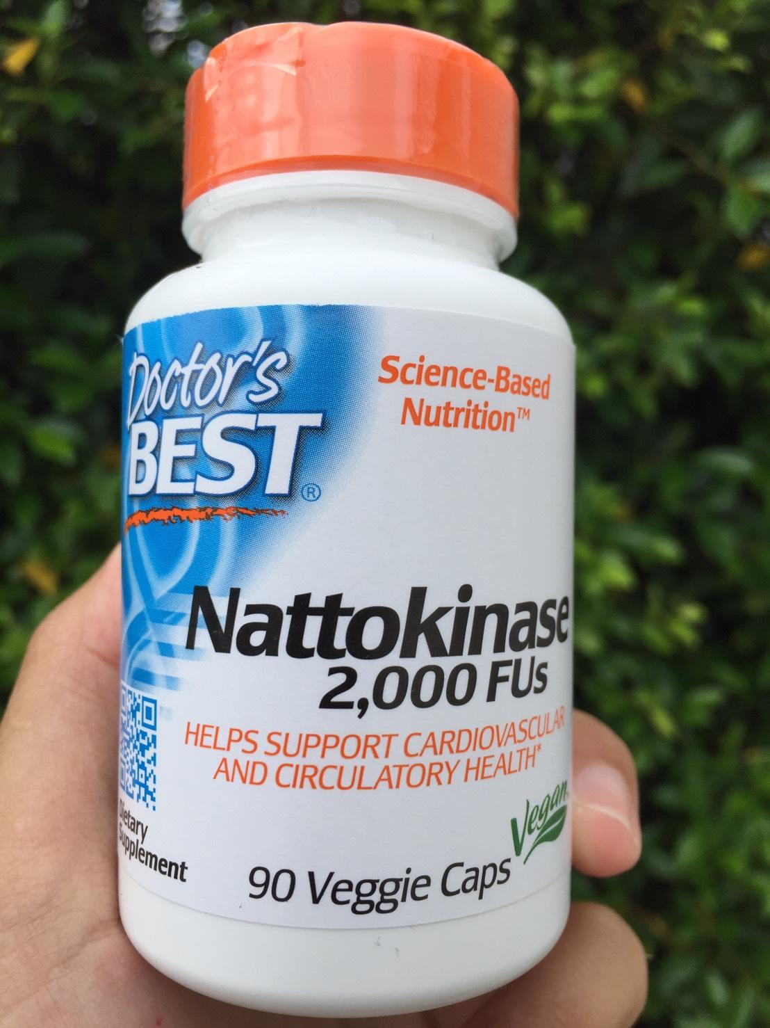 นัตโตะไคเนส Nattokinase 2,000 FUs 90 Veggie Caps (Doctor's Best®) นัตโต้ Natto ถั่วเหลืองหมักนัตโตะ นัตโตะคินาเสะ