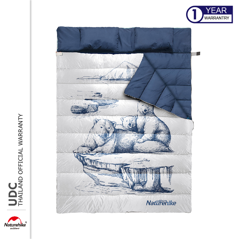 [ประกันศูนย์ | แท้100%] Double Sleeping Bag Pattern With Pillow ถุงนอน [Warranty by Naturehike Thailand]