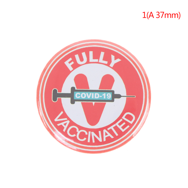 Xingtu 2021 new creative Fully Vaccinated badge alloy plating commemorative collar pin