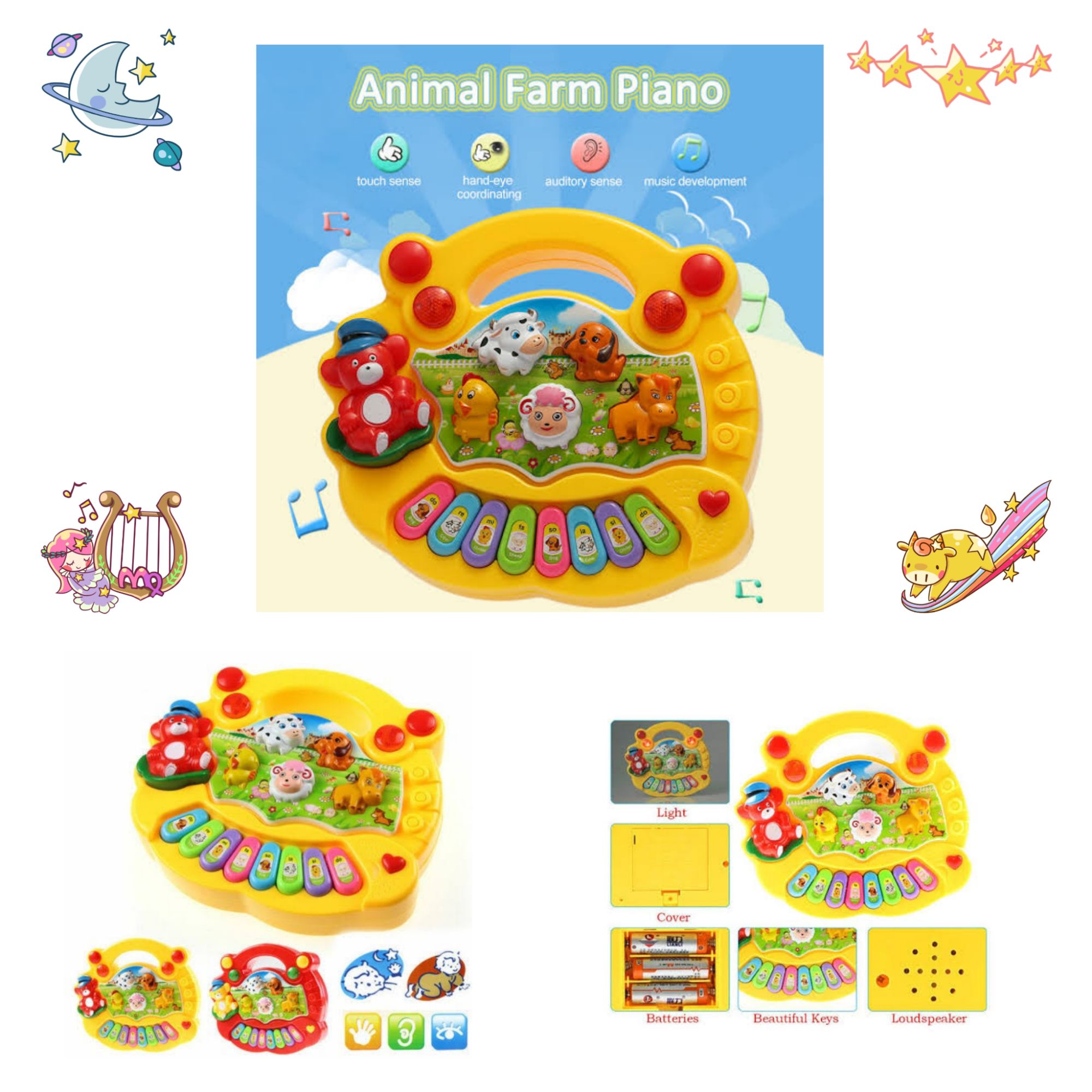 Toys เปียโน ออร์แกน ของเล่นสำหรับเด็ก ของเล่นเสริมพัฒนาการ เปียโนเด็ก เปียโนเสียงสัตว์