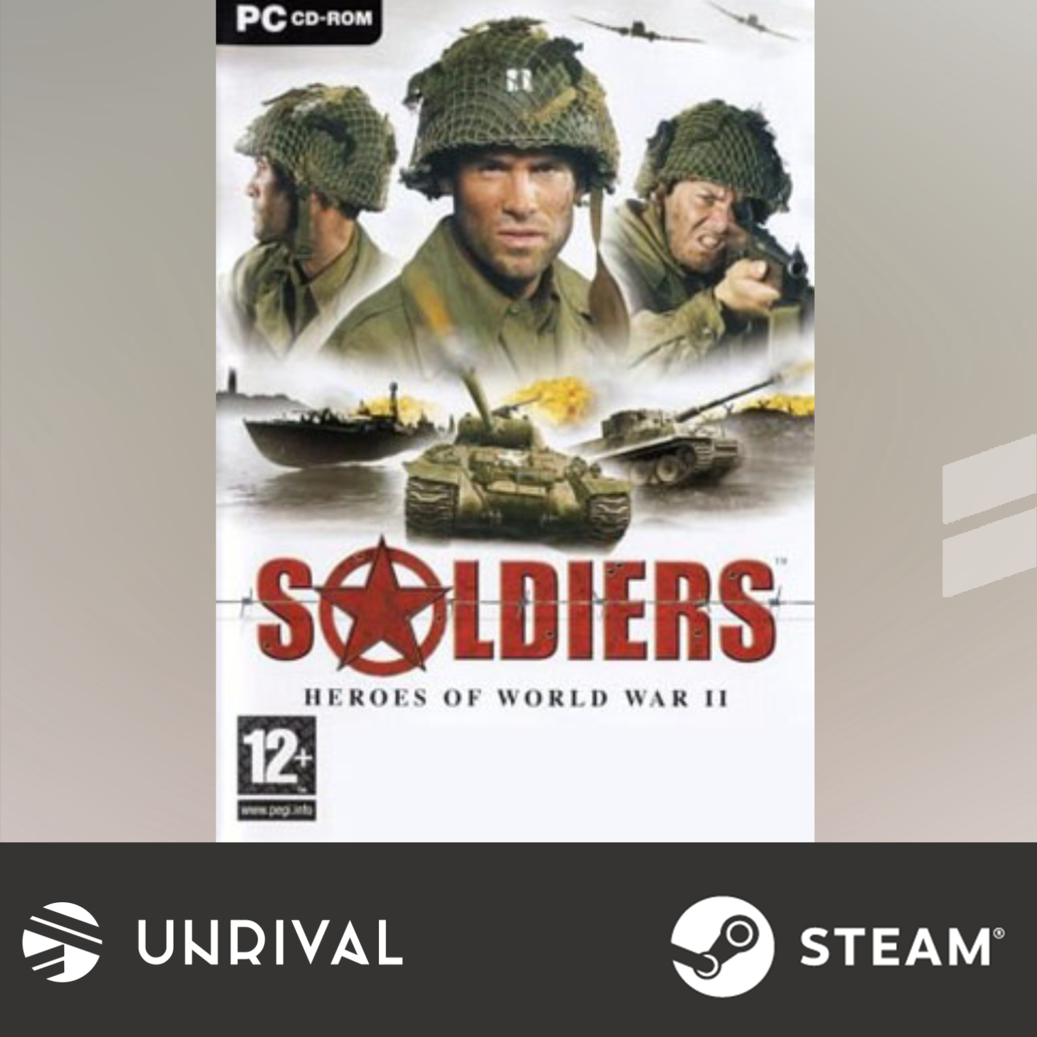 Soldiers: Heroes of World War II PC Digital Download Game (Multiplayer) - Unrival