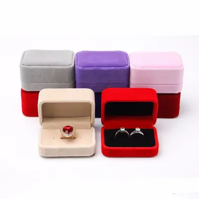 VANEYER High Quality Travel Earring Storage Ring Holder Jewelry rganizer Square Earring Display Case Pair Rings Case Jewelry Box Ring Storage Box