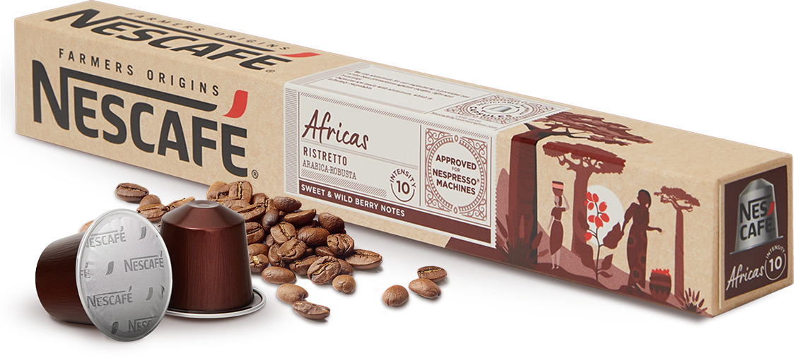 ใหม่ พร้อมส่ง? แคปซูลกาแฟเนสเพสโซ่ AFRICAS (10) NESCAFE Farmers Origins Nespresso Capsule