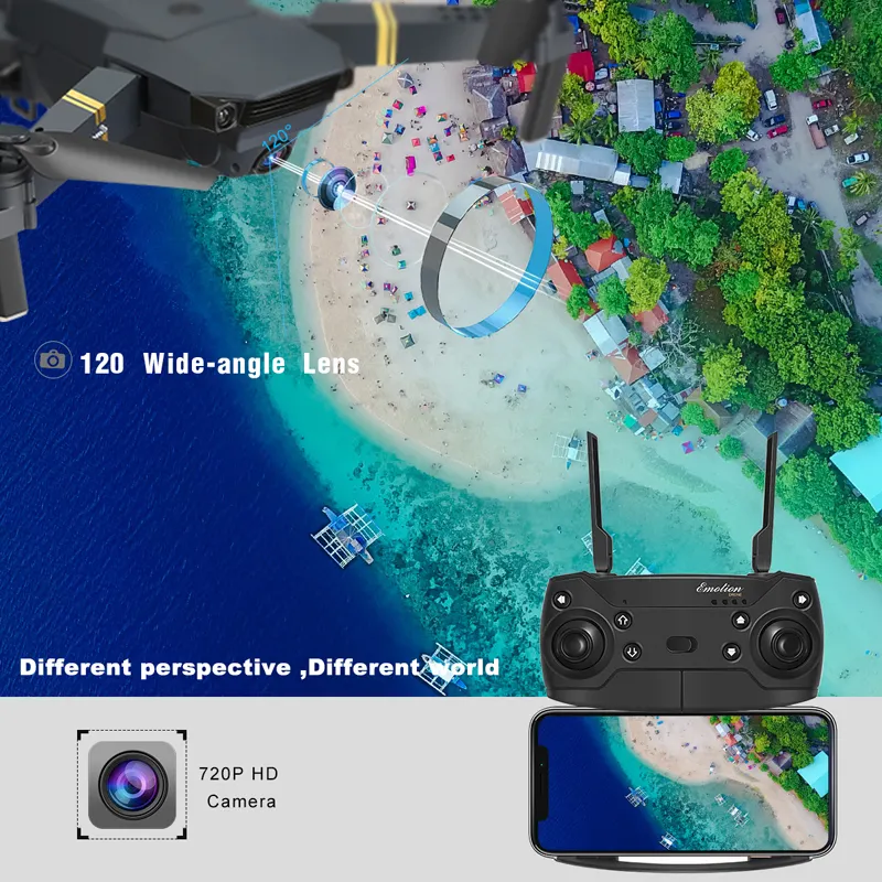 ภาพสินค้า(ส่งมาจากประเทศไทย)โดรนบังคับ E58 WIFI FPV With Wide Angle HD 1080P Camera โดรนติดกล้อง Hight Hold Mode Foldable Arm RC Qpter Drone โดรนบังคับ X Pro RTF Dron For Gift จากร้าน Market-Ele บน Lazada ภาพที่ 6