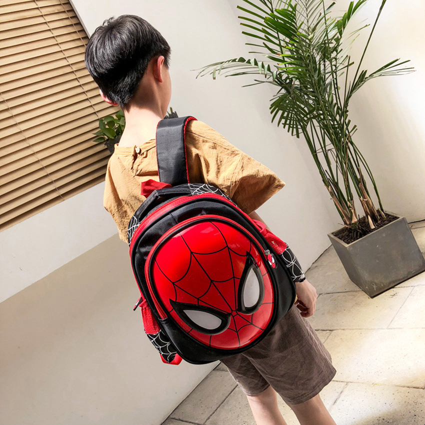 กระเป๋านักเรียนเด็ก☃▼✖The new 2020 kindergarten boy boy's backpack bag spider-man Backpack Men,bag,เป้กระเป๋าเป้,กระเป๋าสะพายหลัง,กระเป๋าเป้ผู้ชาย,สุดฮิตกันน้ำได้,  สีวัสดุ สีดำ