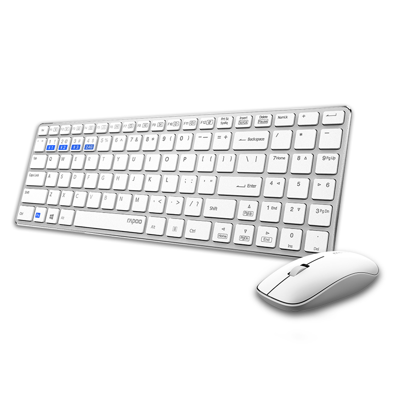 Rapoo 9300M MultiMode Silent Bluetooth Wireless Keyboard And Mouse Combo Slim Keyboard Optical